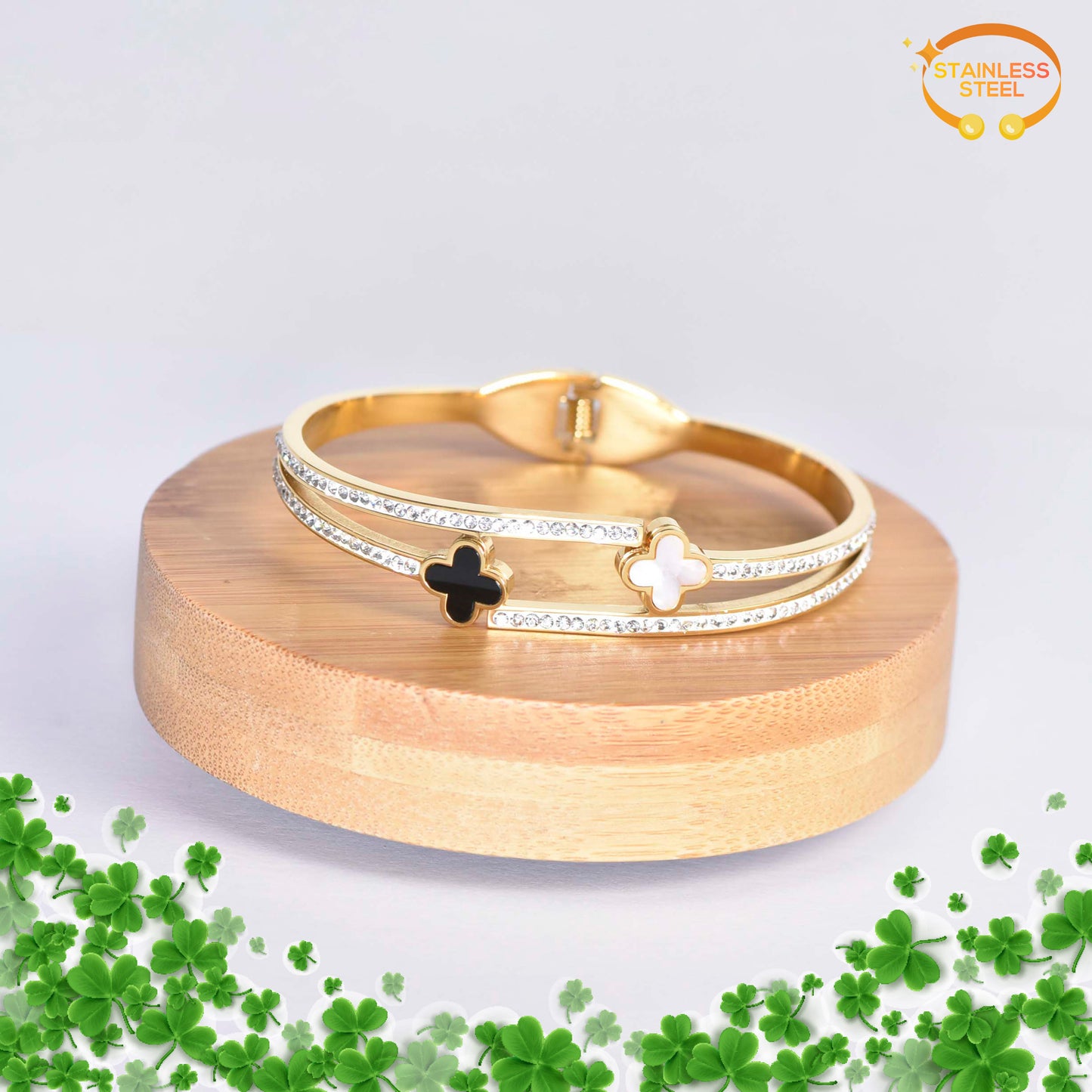 BRACELET TRÈFLES JUMEAUX Référence : 300200