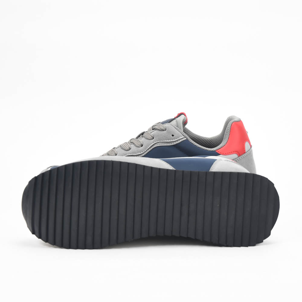 La Martina Low Top Leather Sneakers Grey Référence : LFM252.040.A70.BG