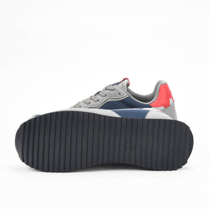La Martina Low Top Leather Sneakers Grey Référence : LFM252.040.A70.BG