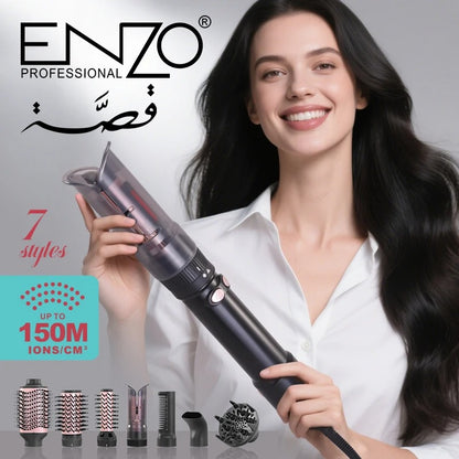 ENZO Professional Styler Multifonction 7 en 1 à Technologie Ionique (150M Ions/cm³) Référence : EN-760