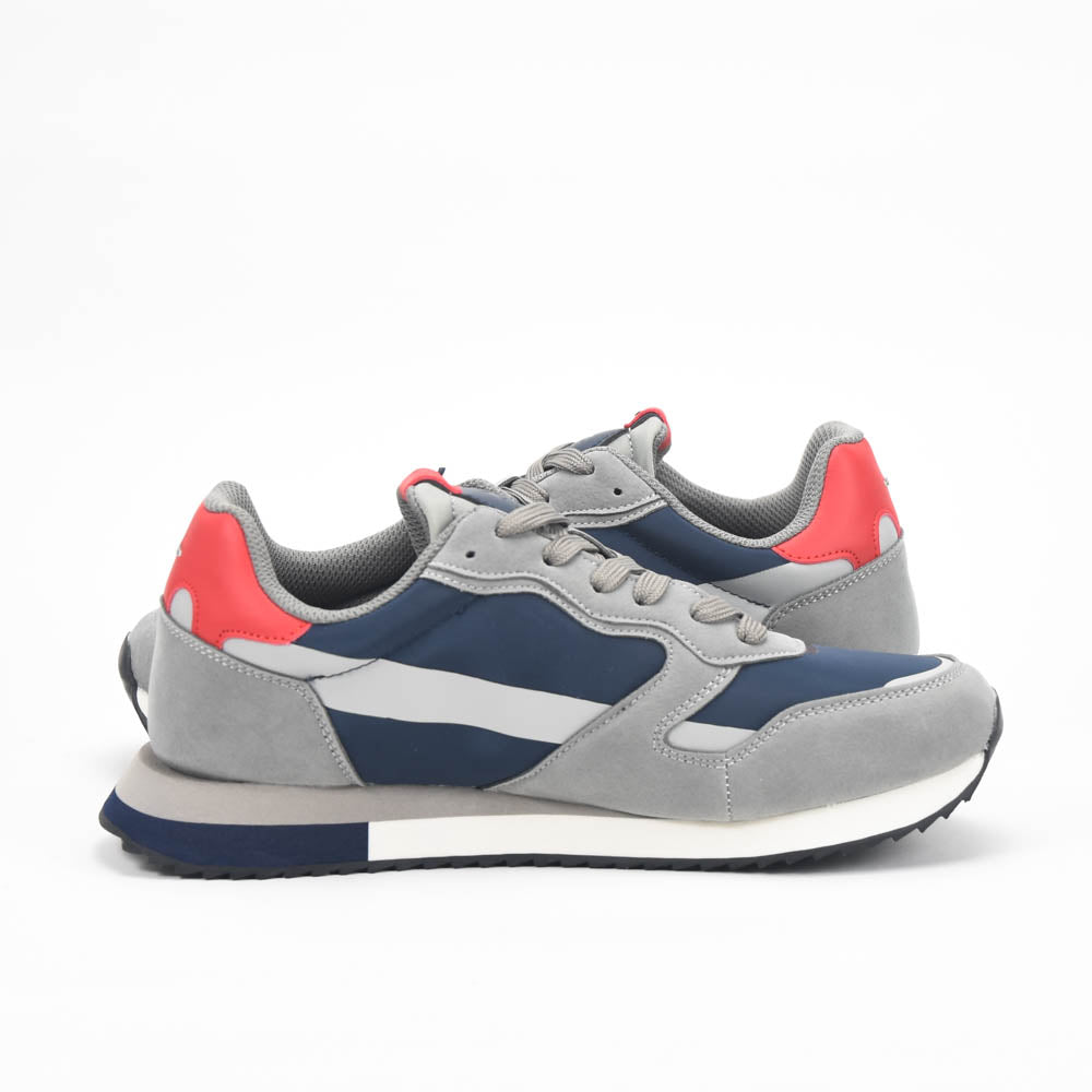 La Martina Low Top Leather Sneakers Grey Référence : LFM252.040.A70.BG