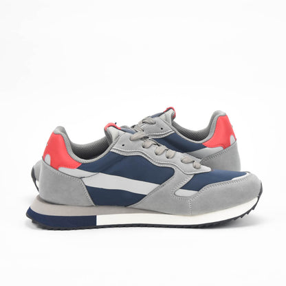 La Martina Low Top Leather Sneakers Grey Référence : LFM252.040.A70.BG
