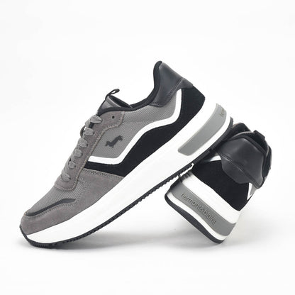Harmont and Blaine Suede and Technical Fabric Sneakers Référence : EFM252.050.A60.AD