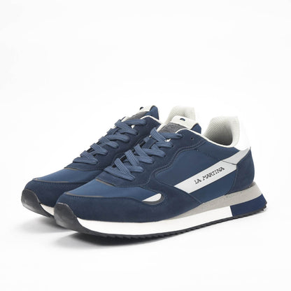 La Martina Low Sneakers Blue Leather Référence : LFM252.040.A70.BT