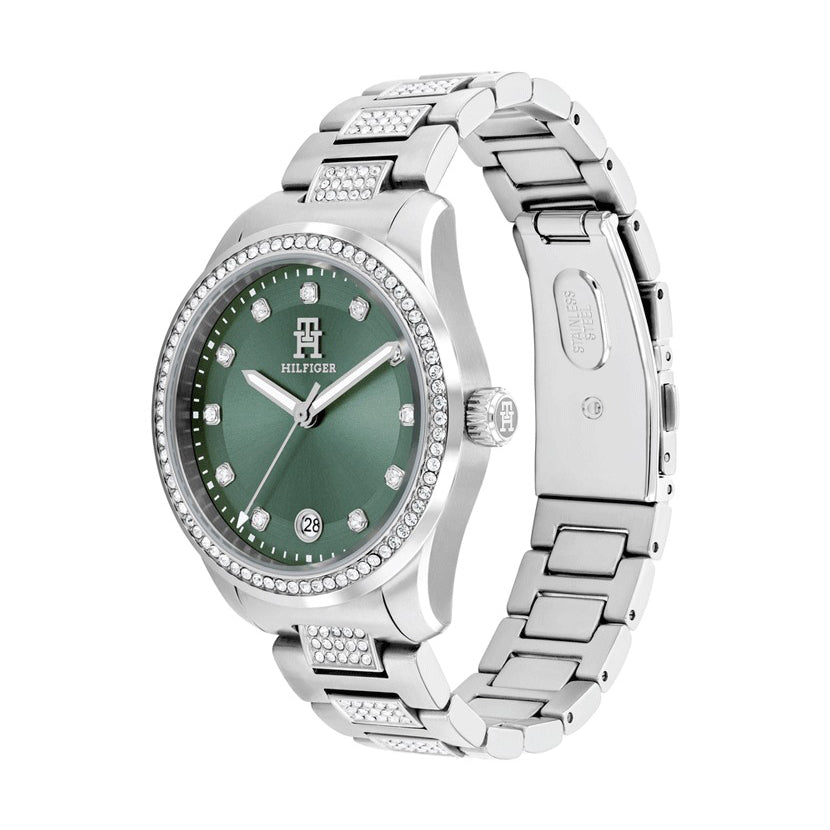 Tommy Hilfiger Green Dial Crystal-Embellished Référence : 1782759