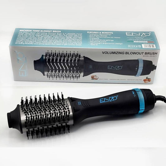 ENZO PROFESSIONAL VOLUMIZING BLOWOUT BRUSH BLACK Référence : EN-6211BLK
