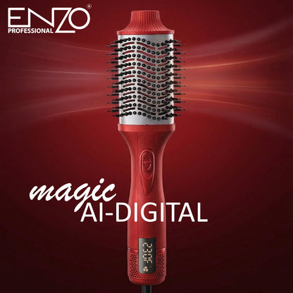 ENZO PROFESSIONAL Brosse thermique Enzo Magic AI 3-en-1 avec technologie ionique – 1500 W Référence : EN-4124