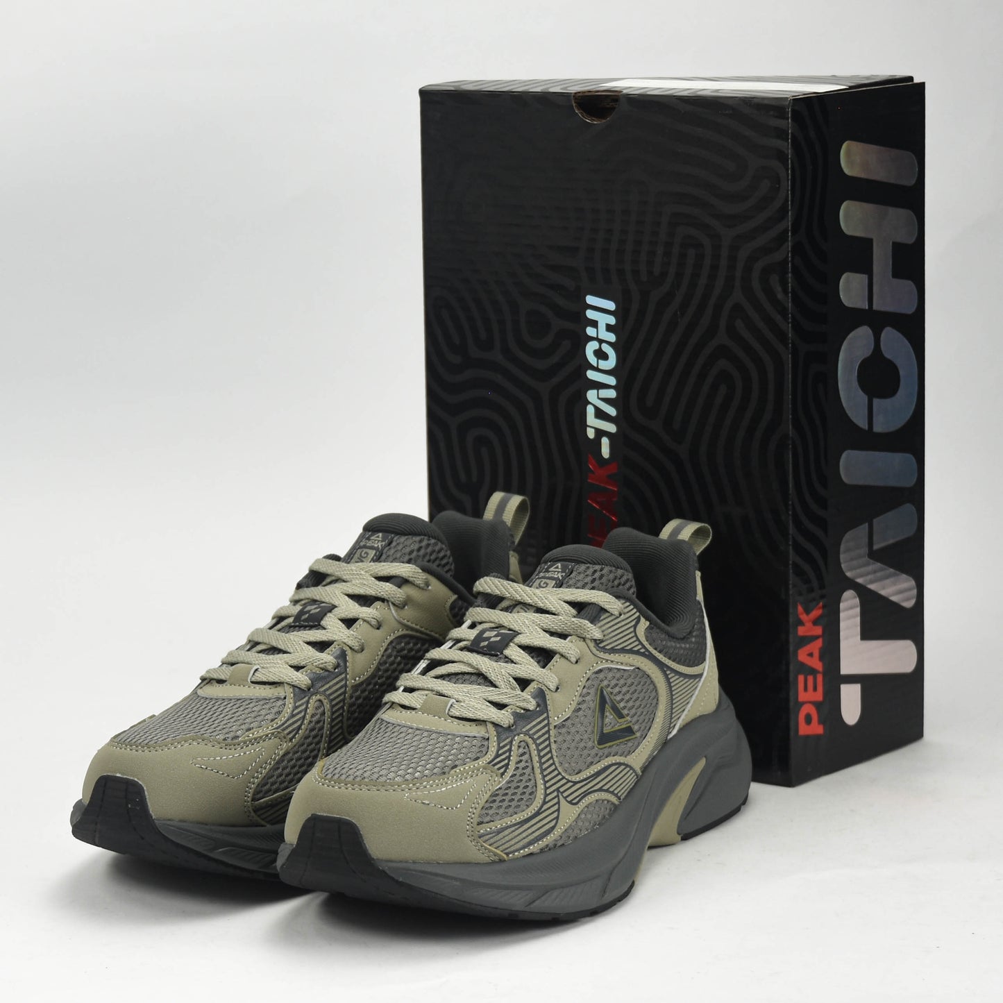 Sneaker PEAK Ultra Confort – Vert & Gris / حذاء فائق الراحة – أخضر ورمادي