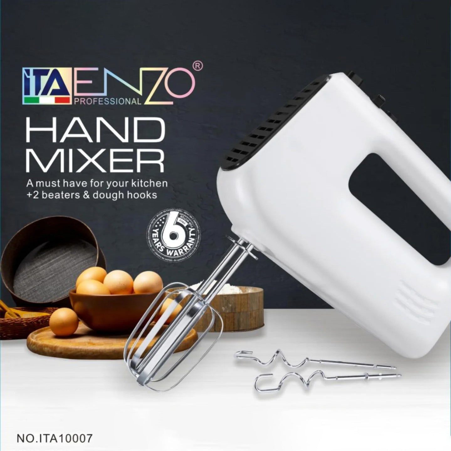 ENZO PROFESSIONAL HAND MIXER 200W Référence : ITA10007