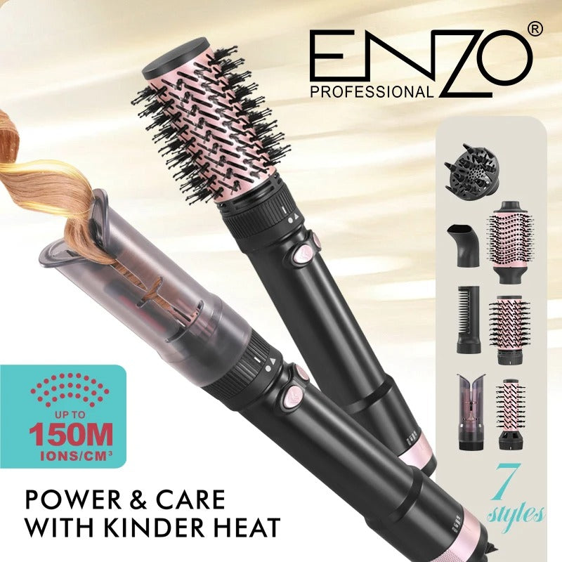 ENZO Professional Styler Multifonction 7 en 1 à Technologie Ionique (150M Ions/cm³) Référence : EN-760