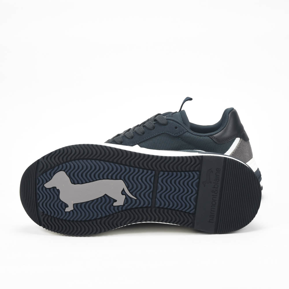 Harmont and Blaine Suede and Fabric Sneakers Référence : EFM252.050.A60.A6