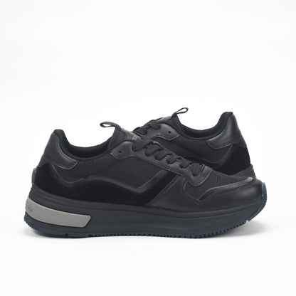 Harmont and Blaine Suede and Fabric Sneakers Référence : EFM252.050.A40.A4