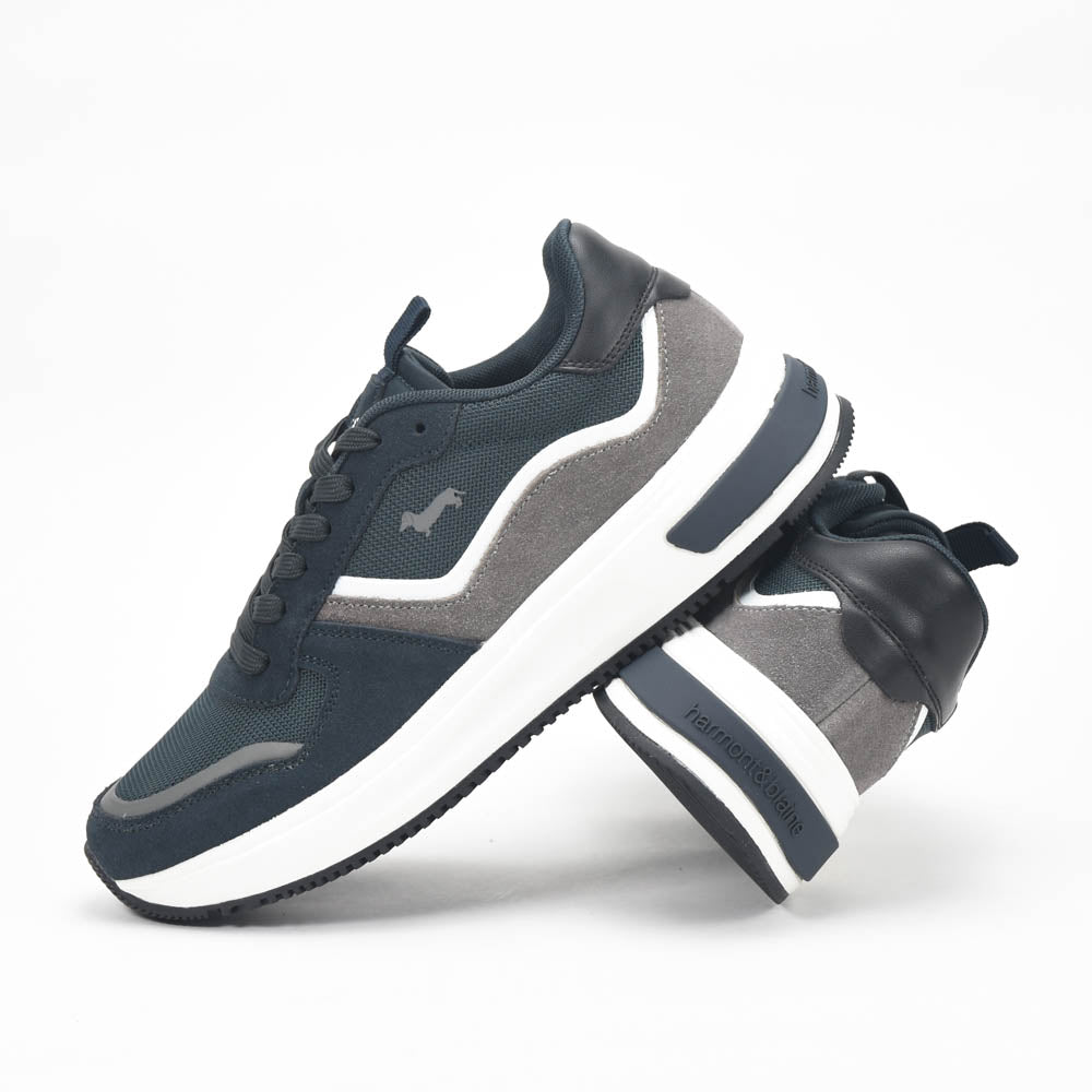 Harmont and Blaine Suede and Fabric Sneakers Référence : EFM252.050.A60.A6