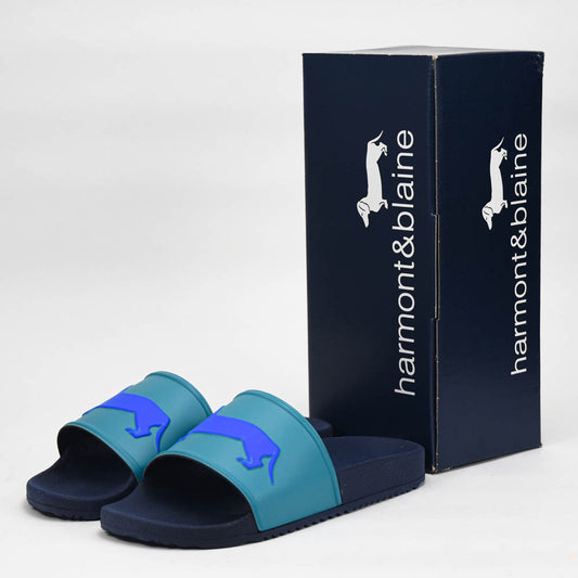 HARMONT AND BLAINE CIABATTA UOMO EVA - LOGO VERDE MARE - BLU Référence : EFM231-131-6540