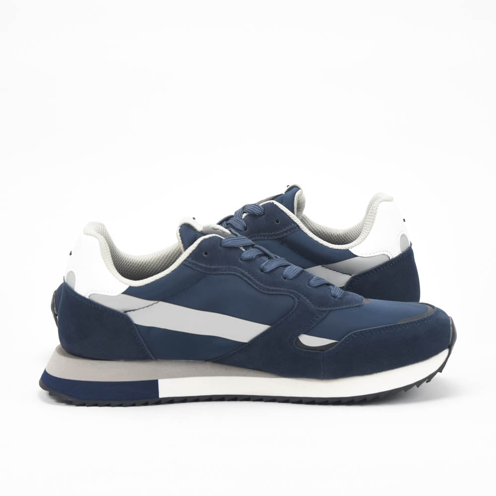 La Martina Low Sneakers Blue Leather Référence : LFM252.040.A70.BT