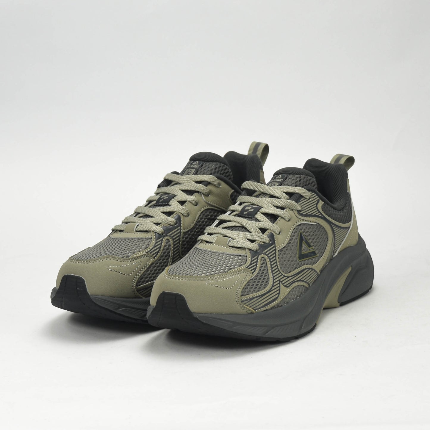 Sneaker PEAK Ultra Confort – Vert & Gris / حذاء فائق الراحة – أخضر ورمادي