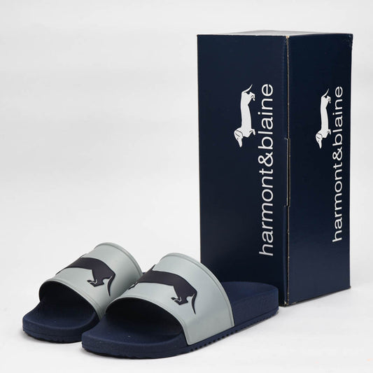 HARMONT AND BLAINE CIABATTA UOMO EVA - LOGO GRIGIO - BLU Référence : EFM231-131-6520