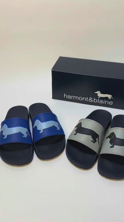 HARMONT AND BLAINE CIABATTA UOMO EVA - LOGO GRIGIO - BLU Référence : EFM231-131-6520