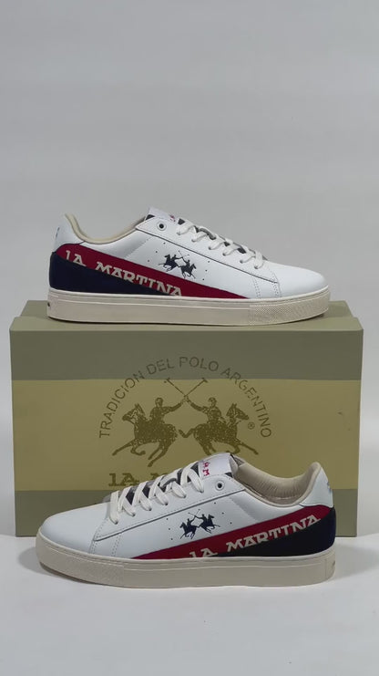 LA MARTINA SCARPA UOMO CALF - TAPE BIANCO - ROSSO Référence : LFM222-001-4130